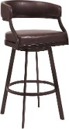 Mid Century Modern Brown Swivel Counter Height Stool - Saturn