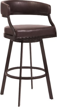 Mid Century Modern Brown Swivel Counter Height Stool - Saturn