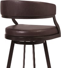 Mid Century Modern Brown Swivel Counter Height Stool - Saturn -2