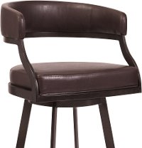 Mid Century Modern Brown Swivel Counter Height Stool - Saturn -5