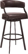 SATURN Saturn Brown Swivel Counter Height Stool