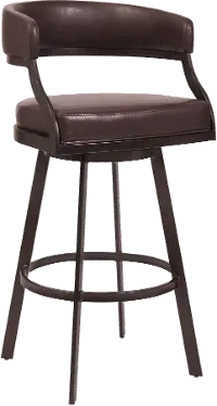 Saturn Brown Swivel Counter Height Stool