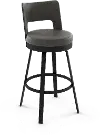 Urban Gray and Black Swivel Counter Height Stool - Brock