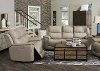 Ice White Leather-Match Power Reclining Living Room Set - Cade
