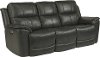 Gray-Blue Leather-Match Power Reclining Living Room Set - Cade-2