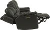 Gray-Blue Leather-Match Power Reclining Living Room Set - Cade-3