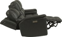 Gray-Blue Leather-Match Power Reclining Living Room Set - Cade-3