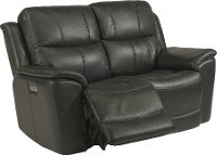 Gray-Blue Leather-Match Power Reclining Living Room Set - Cade-5