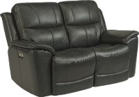 Gray-Blue Leather-Match Power Reclining Living Room Set - Cade-6