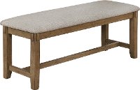Wheat Brown 6 Piece Dining Set with Bench - Clara-5