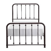 Classic Farmhouse Dark Bronze Twin Metal Bed-2