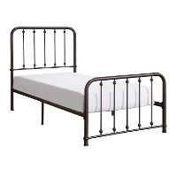 Classic Farmhouse Dark Bronze Twin Metal Bed-3