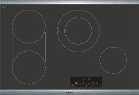 NET8068SUC Bosch 30 Inch Smoothtop Electric Cooktop - Black and Stainless Steel