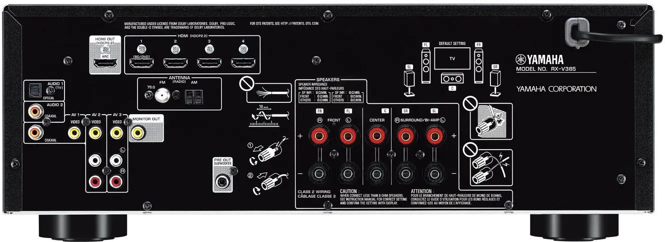 RX-V385 Yamaha RX-V385 5.1 Channel A/V Receiver-2