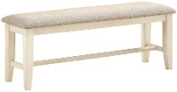 White and Gray Dining Bench - Grace