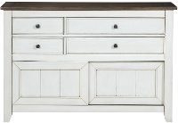 Gray and White Two-Tone Dining Room Sideboard - Grace-2