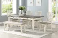 Grace White and Gray 5 Piece Dining Set