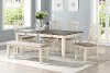 White and Gray 6 Piece Dining Set - Grace