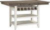 Gray and White Counter Height Dining Table - Grace
