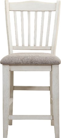Gray and White Counter Height Stool - Grace