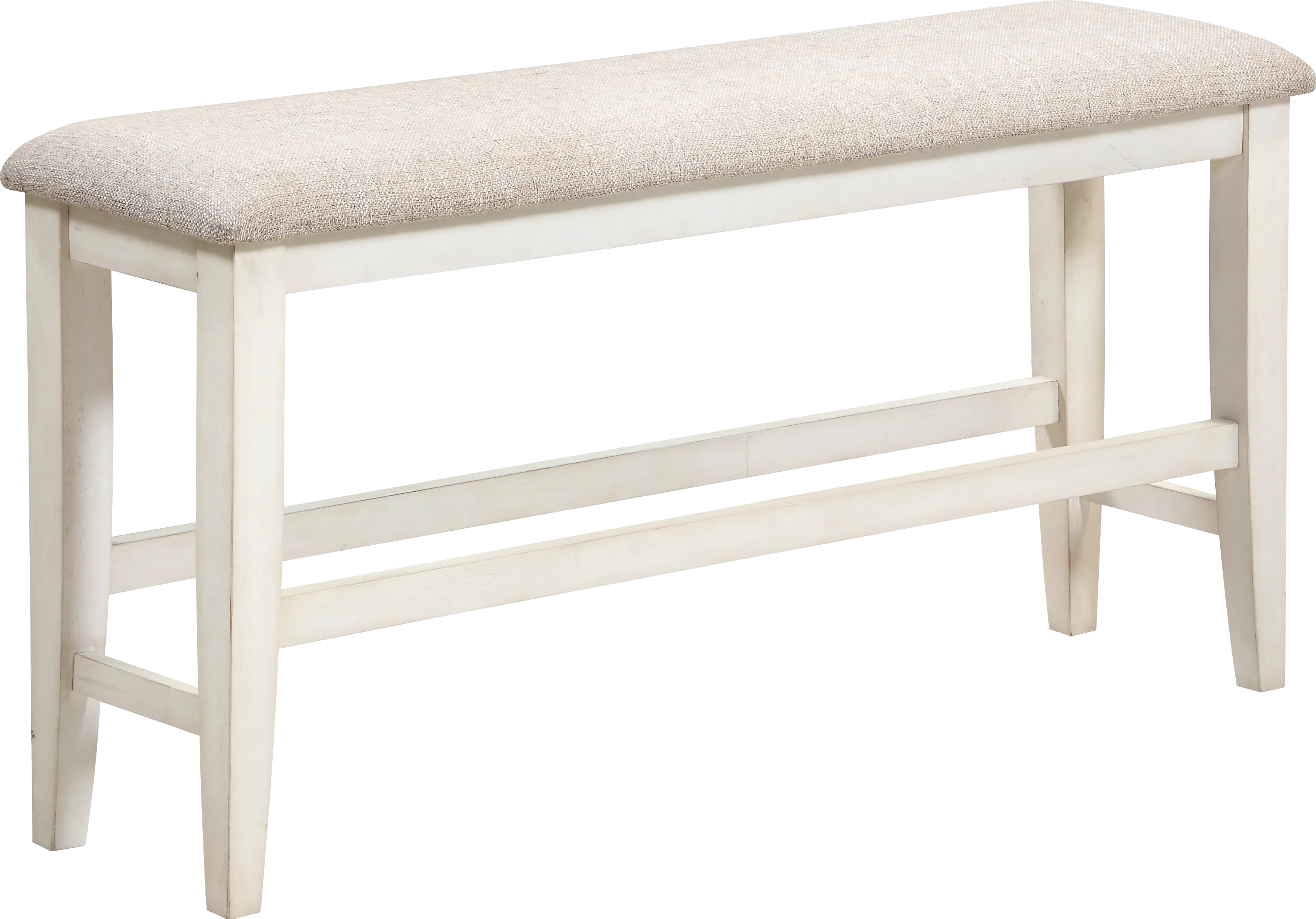 Grace Gray and White Counter Height Dining Bench-1