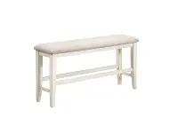 Grace Gray and White Counter Height Dining Bench