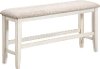 Gray and White Counter Height Dining Bench - Grace