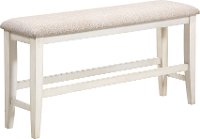 Gray and White Counter Height Dining Bench - Grace