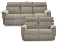 KIT Cement Gray La-Z-Time Power Reclining Living Room Set - Jay