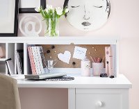 Classic White Jr. Executive Desk and Hutch - Study Hall-2