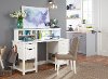 Clearance Classic White Jr. Executive Desk and Hutch - Study Hall