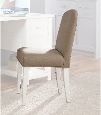 Classic White and Dark Beige Desk Chair - Study Hall