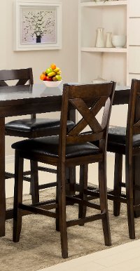 2512/BARSTOOL Dark Walnut Counter Height Stool - Monaco