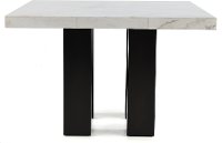 Marble and Black Counter Height Dining Table - Camila
