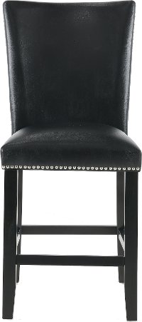 Black Upholstered Counter Height Stool - Camila