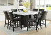 Camila Marble and Black 9 Piece Counter Height Dining Set