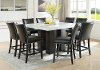 Marble and Black 9 Piece Counter Height Dining Set - Camila