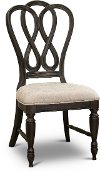 Clearance Traditional Antique Black Upholstered Dining Room Chair - Natchez Trace