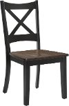 Clearance Farmhouse Black and Brown Dining Chair - Lexington