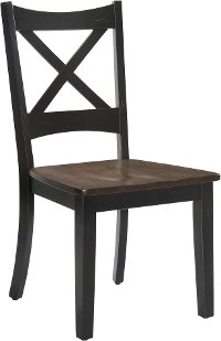 Farmhouse Black and Brown Dining Chair - Lexington