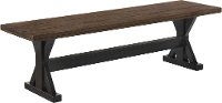 Farmhouse Black and Brown Dining Bench - Lexington