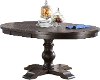 Espresso Brown Round Dining Table - Xcalibur-1