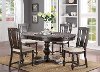 Espresso Brown Round Dining Table - Xcalibur-2