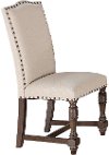 Clearance Oatmeal White Upholstered Dining Chair - Xcalibur