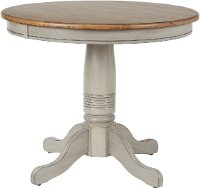Barnwell Rustic Gray and Brown Round Dining Table-1