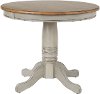 Rustic Gray and Brown Round Dining Table - Barnwell