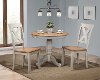 Clearance Rustic Gray and Brown 3 Piece Round Dining Set - Barnwell