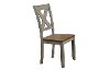 Rustic Gray and Brown 3 Piece Round Dining Set - Barnwell-2
