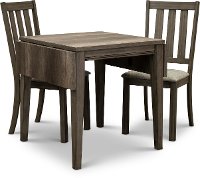 Gray 3 Piece Dining Set with Slat Back Chairs - Tanners Creek