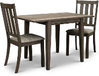 Gray 3 Piece Dining Set with Slat Back Chairs - Tanners Creek-3
